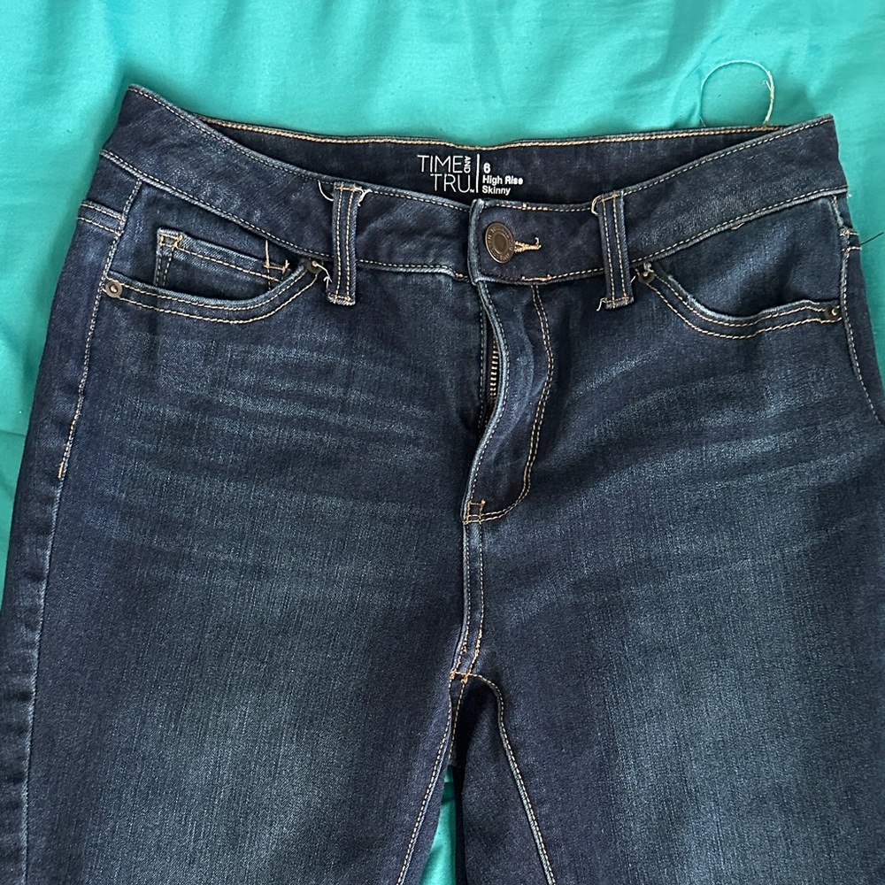 Time and Tru Women's High Rise Indigo Jeans